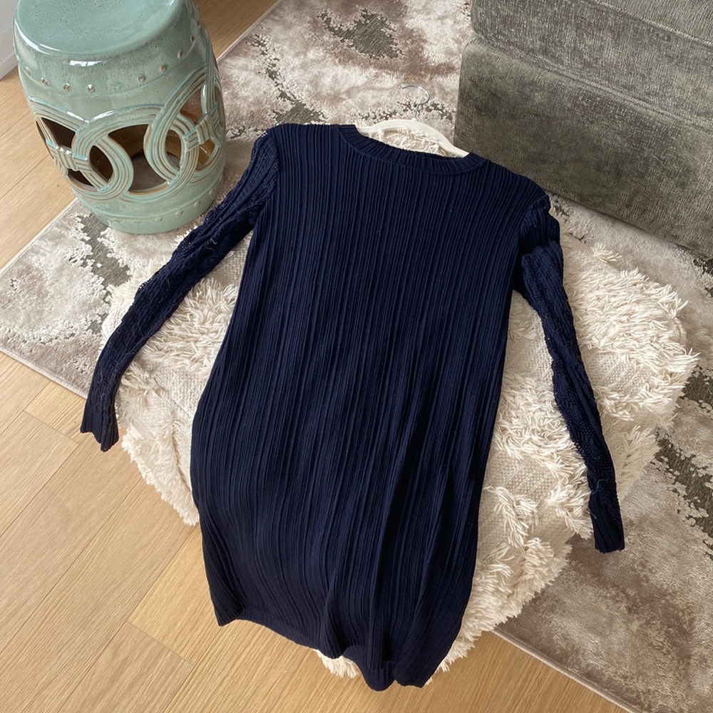 NWT See by Chloe Knitted Ribbed Dress w/Lace
